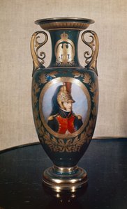 ルイ・ボナパルト（1778-1846）を描いたセーブルの花瓶（磁器 作： French School