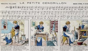 ポピュラーソング "la petite Cinderella "の楽譜 - image by Epinal 作： French School