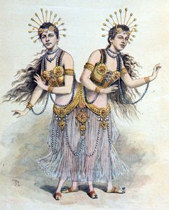 シャム双生児、ローザとジョゼファ・ブラゼック 1891年4月8日、パリの "Le Petit Journal "に掲載された作品（彫刻）。 作： French School