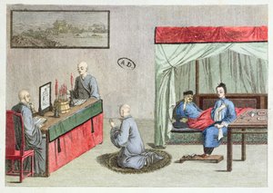 病気、1810年の中国の元の版画の後 作： French School