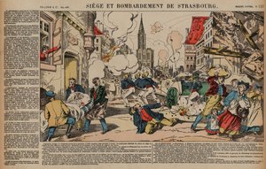 ストラスブールの包囲と砲撃、普仏戦争、1870年8月〜9月（カラーエングレービング