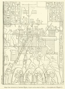 古代エジプトの要塞の包囲（彫刻 作： French School