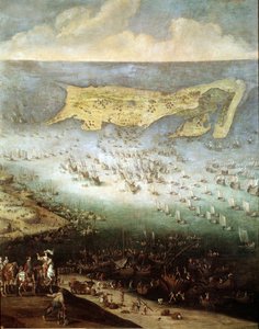 1627年に行われたイル・ド・レのサン・マルタン城塞の包囲（絵画、1640年頃