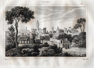 シエナ - Siena - Toscana - Tuscany - M. de Norvins, Ch. Nodier 1834-1836による「Picturesque Italy」からのエングレーヴィング。