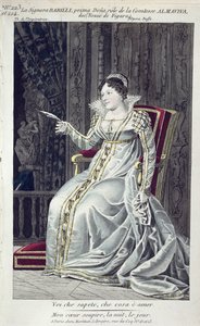 フィガロの結婚におけるアルマヴィヴァ伯爵の役割におけるシニョーラバリッリ 作： French School