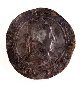 フランス王アンリ3世（アンリ3世）の時代（1574-1589）に作られた銀製のフレンチ・テストン（試金石） 直径3.5cm ナポリ、Museo archeologico 作： French School