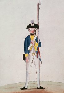 連隊の兵士ロイヤルドゥポン、1780年頃 作： French School