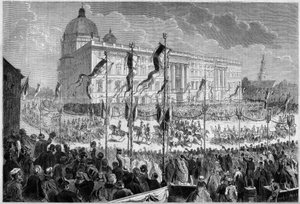 プロイセン王ウィリアム1世（1797-1888）のベルリンへの厳粛な入場（10月22日