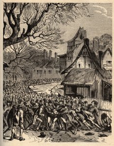 サッカーの祖先であるスールゲーム - (フランス) - Le jeu de la soule en Basse Normandy (Ancetre presume du football et du rugby) - "PATRIQUE DE LA FRANCE IN 6 VOLUES BY LUCIEN HUARD" の刻印 - 19世紀末 作： French School