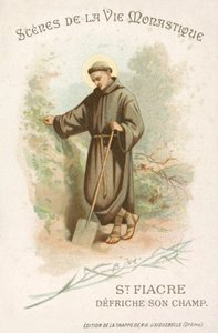 畑を耕すセント・フィアクル（クロモリト 作： French School
