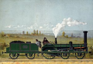 ストラスブール鉄道の蒸気機関、1852 作： French School