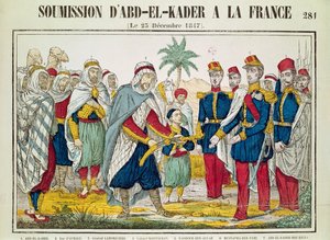 1847年12月23日、アンリドルレアン（1822-97）へのアブドエルカデル（1808-83）の提出 作： French School