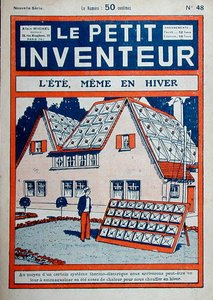 冬でも夏」、「Le Petit Inventeur」1929年版の表紙イラスト（カラーリトグラフ） 作： French School