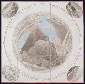 コルリットによるモンリジのガイドデボヤジャーからのクルムの頂上、モンリジ。 Pfyffer de Wyer、1823年に公開（手書きの彫刻） 作： French School