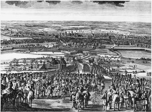 町の降伏とゲントの城塞、1678年 作： French School
