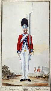 スイス・ガード1779年のリトグラフ「Compendium d