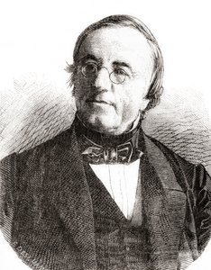 スイスの物理学者Auguste Arthur de la Rive（1870年発行の「Les Merveilles de la Science」より）。 作： French School