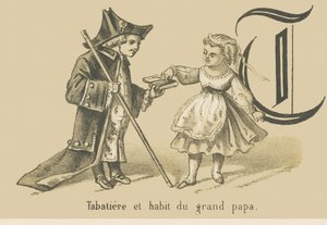 T：ビッグダディの嗅ぎタバコと布 作： French School