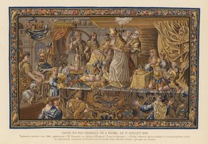 フランス国王シャルル 7 世の戴冠式を描いたタペストリー、ランス 作： French School