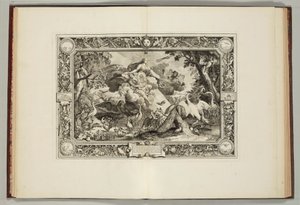 アンドレ・フェリビエンによる「王のタペストリー、または四つの要素と四季を表す」、1670年 作： French School