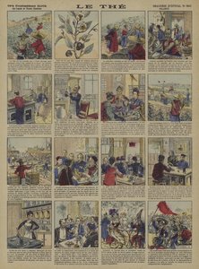 お茶（カラーリトグラフ 作： French School