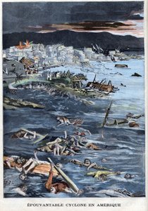 1900年にアメリカ・テキサス州ガルベストンで発生した大サイクロン - 「Le Petite Parisien」にて