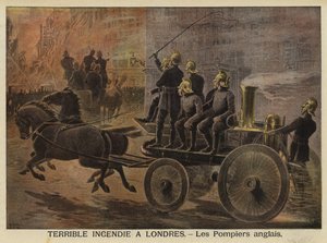 ロンドンでのひどい火災、1897年 作： French School