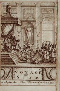 1688年にルイ14世によってパリに到着したタイの大使、ガイタチャードによってシャムへの旅の表紙 作： French School