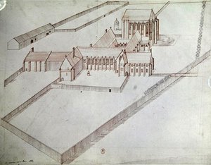 サンマルタンオボワの修道院 作： French School