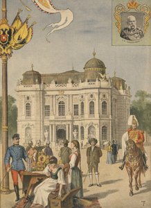 1900年5月20日、ルプティジャーナルのイラストによるパリ、1900年の万国博覧会のオーストリアパビリオン