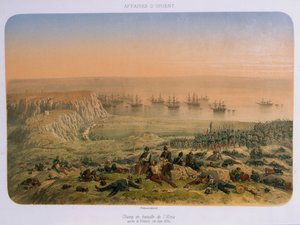 勝利後のアルマの戦場、1854年9月20日 作： French School