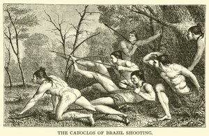 The Caboclos of Brazil 射撃（エングレービング 作： French School