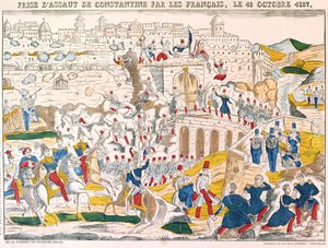 1837年10月13日のフランスによるコンスタンティヌスの捕獲 作： French School