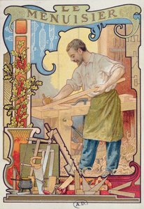 カーペンター、工芸の本のイラスト、c.1899 作： French School