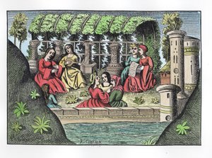 アラコの城とその魅力、マルコポーロの旅、アルバートコインチョン（d.1871）が原本（後の着色）からコピー
