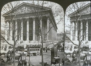 ラマドレーヌ教会、パリ、立体視、c.1860-70 作： French School