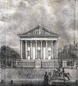 マドレーヌ教会 - "Alphabet Picturesque des Monumens de Paris" 1840年頃（エングレーヴィング）
