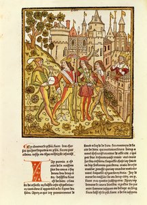 神の都市と今世紀の都市、ラシテドデュー、1486-87（木版画） 作： French School