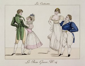 コントラスト、ルボンジャンル、1811年からの版24 作： French School