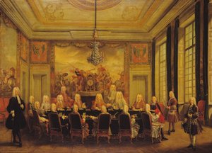 ルイ15世（1710-74）の少数派のための摂政評議会、1715年9月16日 作： French School
