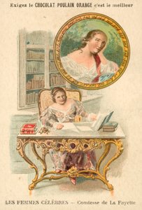 フランスの作家、ラファイエット伯爵夫人 作： French School
