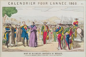 メキシコ皇帝マクシミリアンの死、1867年6月19日 作： French School