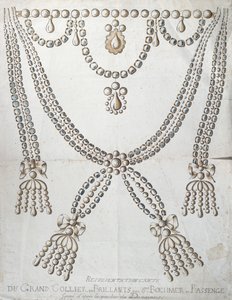 1785年頃のコリエドゥラレーヌ事件に関与したダイヤモンドネックレス 作： French School
