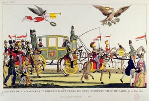 1815年3月20日のナポレオンのパリへの進入 作： French School