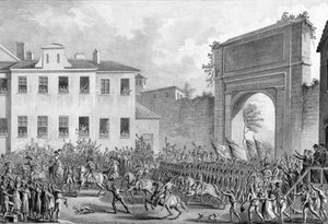 フランス軍のミラノ入城、25フローラル・アン4（1796年5月14日） - イタリアキャンペーン（1796年〜1797年） - フランス軍のミラノ入城 1796年5月14日 作： French School