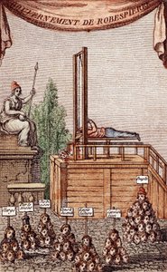 1794年7月28日のロベスピエールの処刑 作： French School