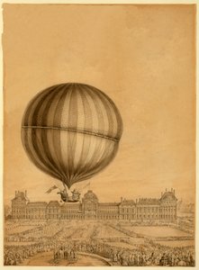 初の有人ガス気球飛行、1783年12月1日、1783年頃 作： French School