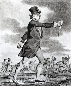 「正義と自由の友」、太陽の反ヤコビン協会のジャコバン風刺画、1795 作： French School