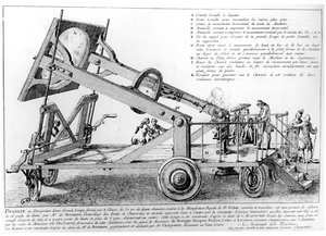 レジューヴルの巨大な拡大鏡プレートは、18世紀後半にアントワーヌローランドラヴォイジエ（1743-94）によって完成しました 作： French School