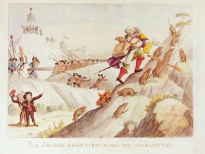 マーモットの王の大移動、1792年（紙のトイレ）